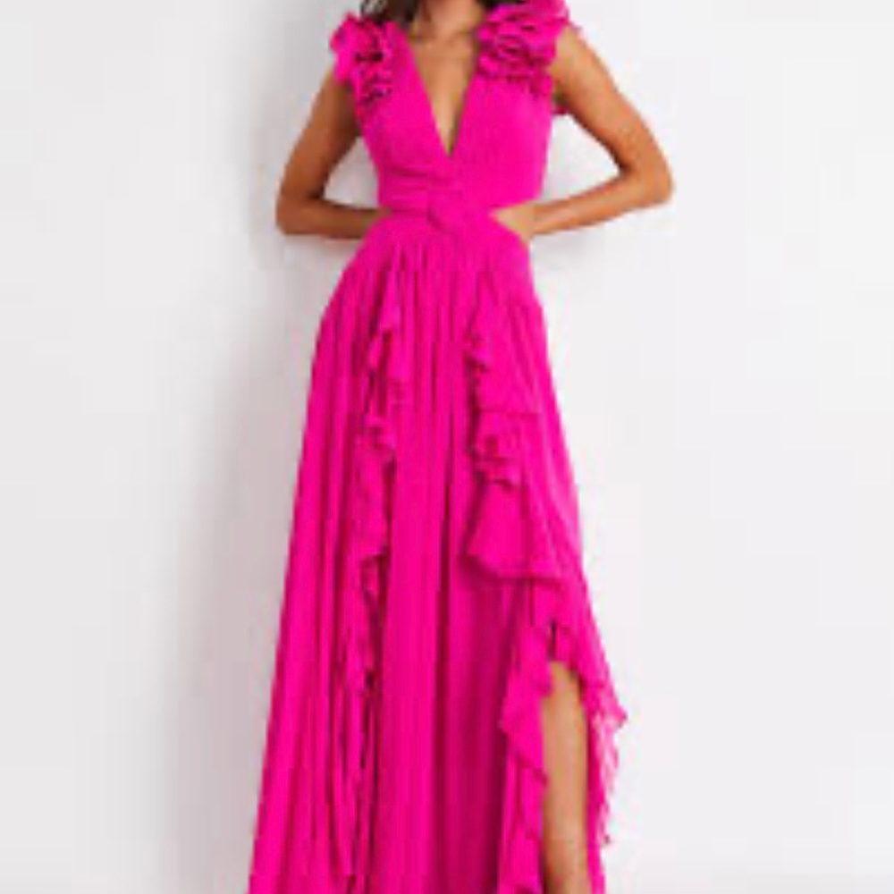Patbo Pink Flutter Sleeve Maxi size 10